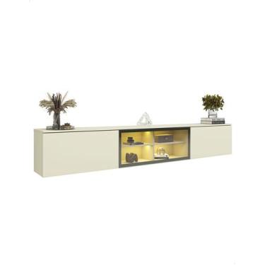 Imagem de Rack Nicho Suspenso Led Reflecta 3 Porta Matiz 2150 OffWhite - NC-Shop