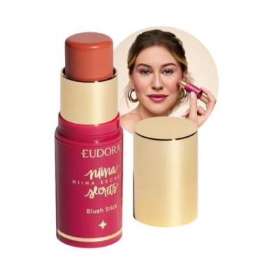 Imagem de Blush em Bastão Niina Secrets Coral Stick Daily Lábios Bochechas Olhos