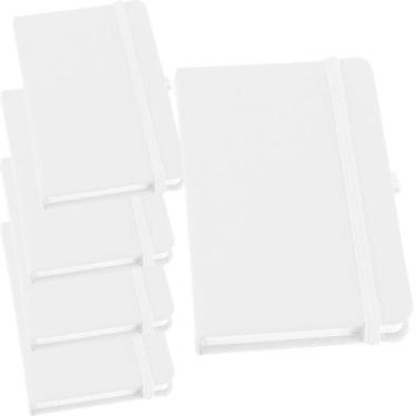 Imagem de Kit 5x Caderneta de Anotações 14x21cm 80 Fls Sem Pauta Branco - TopGet