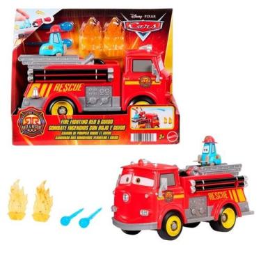 Imagem de Caminhão de Bombeiros Red e Guido Com Acessórios  Disney Carros  Corri