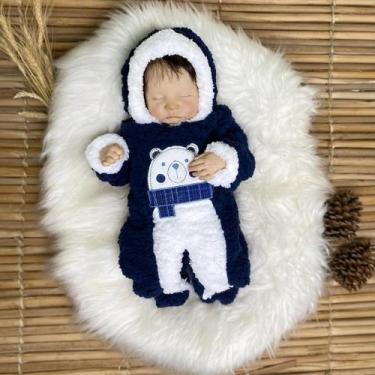 Imagem de Macacão ted bebê quentinho inverno - Moleka Sapeka, Marinho, P