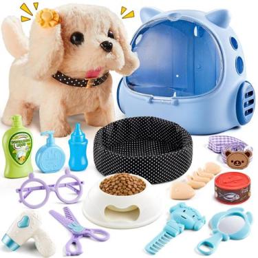 Imagem de Brinquedo Cachorro Robô Vanvimen 16 Peças com Andar e Latir