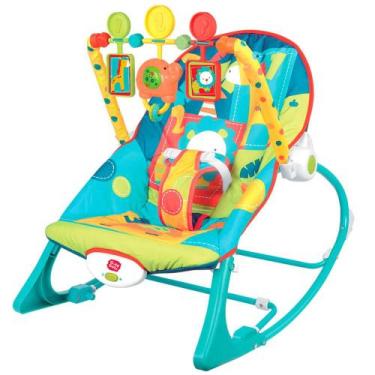 Imagem de Cadeira Baby Com Móbile Infantil Azul Vibração Cinto 2 em Guita 18KG O