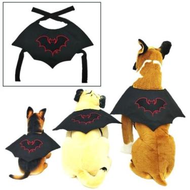 Imagem de Fantasia Halloween Pet Asa de Morcego Cachorro Gatos - Bichinho Chic