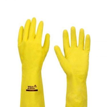 Imagem de Luva de Latex Multiuso M Amarelo - Volk