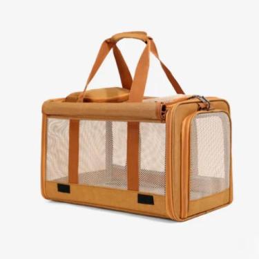 Imagem de Bolsa de Transporte Pet Esportiva - Com Bolso Dispenser e Cortina de P