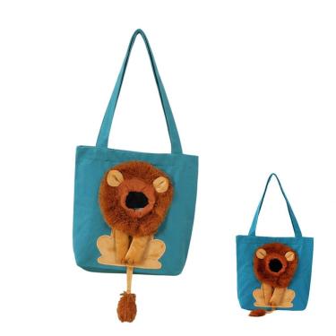 Imagem de Bolsa de Transporte para Pets AB Mídia BSL3905 de Ombro Estampa Leão Azul Náilon
