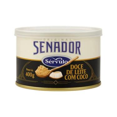 Imagem de Doce de Leite Mineiro Cremoso Senador Servulo com Coco Lata de 400g - 