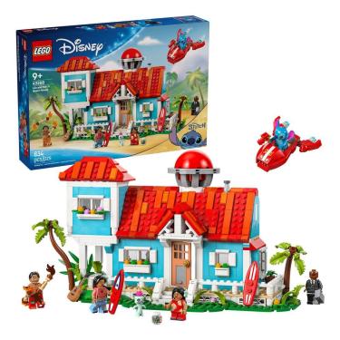 Imagem de Brinquedo de Montar Lego 43268 Casa de Praia de 2 Níveis com Minifiguras e Acessórios do Filme Lilo & Stitch Plástico