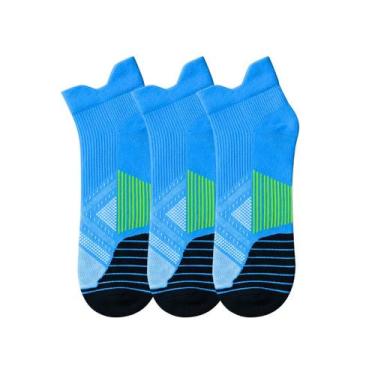 Imagem de Kit 3 Pares Meias de Corrida AF Esportiva AntiFricção Poliamida Premiu