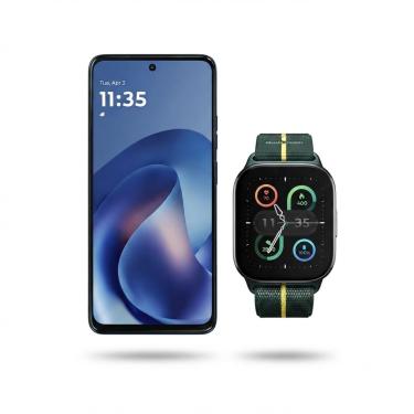 Imagem de Kit Motorola Moto G47 5G 256GB com Smartwatch Moto Watch Fit GPS Verde