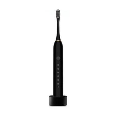 Imagem de Escova Dental Elétrica Sônica 4 Cabeças Recarregável Limpeza Profunda 