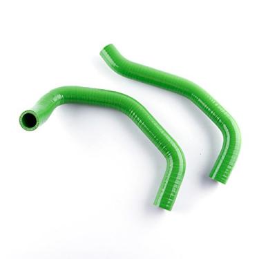Imagem de LUXERAD Tubo de refrigeração de 3 camadas de 4,5 mm de desempenho de silicone para 03-04 KAWASAKI ZX6R ZX 636 ZX6-R ninja (verde)
