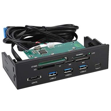 Imagem de Interface USB 3.0 frontal de 13,3 cm, 6 compartimentos para cartão, painel de instrumentos multifuncional integrado, painel frontal de PC, suporta cartão M2, MSO, SD, MS, XD, 64G CF, padrão
