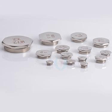 Imagem de 5 peças PG36 plugue de latão para glândulas de cabo, fecho de tampa, protetor de fio (NPT11/4 e G11/4)