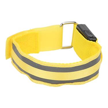 Imagem de Braçadeira de corrida LED, braçadeira reflexiva confortável para caminhada noturna, ciclismo e corrida(Amarelo)