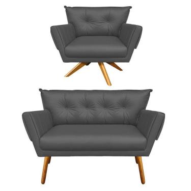 Imagem de Kit 01 Namoradeira e 01 Poltrona Giratória Anitta Corino