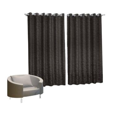 Imagem de Cortina Para Sala e Quarto Estampada Iriza 180x300