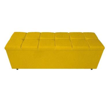 Imagem de Calçadeira Estofada Manchester 160cm Queen Size Suede Amarelo