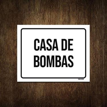 Imagem de Placa Sinalização Casa De Bombas 27X35