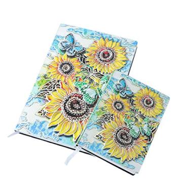 Imagem de Caderno vintage A5 Van Gogh composição girassol diário escrito com papel forrado casa escola estudantes universitários bloco de notas presente presente lembranças de viagem, C