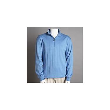 Imagem de Greg Norman Camisa masculina listrada com zíper, Mirage, Mediun