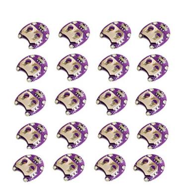 Imagem de Bolsen Tech 20 peças/lote Lilypad suporte para celular CR2032 Módulo de montagem Lily Pad para Arduino Pequeno Slide Switch Board