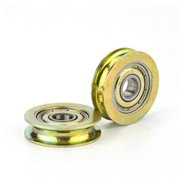 Imagem de 2 pcs 8 * 32 * 8.3mm Groove, Índice de Ferrugem de Metal U Tipo Sobre Wire Rope Guia Roda Suspensão Roda 608ZZ Rolamento Rolamento de Polia