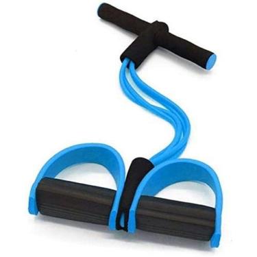 Imagem de Aparelho Para Ginastica Elástico Extensor Com Apoio Nos Pés
