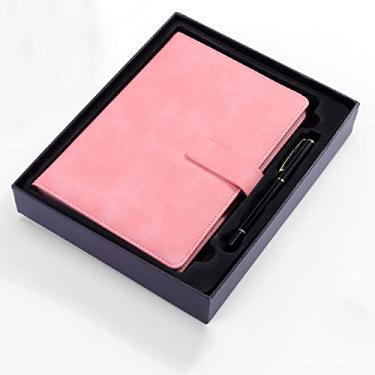 Imagem de A5 notebook engrossado bloco de notas trabalho super grosso diário de papelaria de escritório de negócios, A5 rosa caixa de presente, 1 peça
