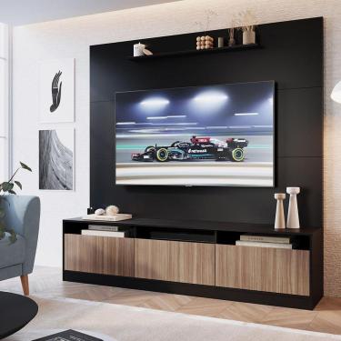 Imagem de Home Tv 65`` 3 Portas 1 Prateleira Preto E Montana