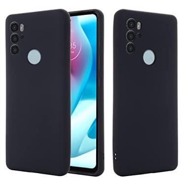 Imagem de YUNCHAO Caixa de telefone Para Motorola Moto G60S Pure Color Liquid Silicone Shock Cobertion Cobertion Telefone capa para celular