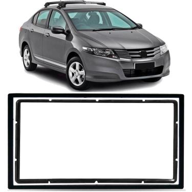 Imagem de Moldura De Painel 2 Din 7" Polegadas City DX 2009 à 2012 - Preto