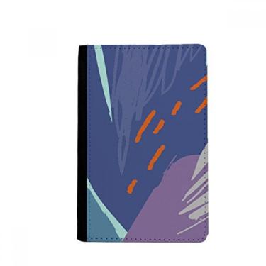 Imagem de Porta-passaporte com estampa de plantas abstratas silenciosas para passaporte Notecase Burse capa carteira porta-cartão, Multicolor
