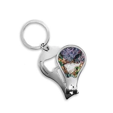 Imagem de Pedra Flor Ciência Natureza Cenário Cortador de Unhas Abridor Chaveiro Tesoura