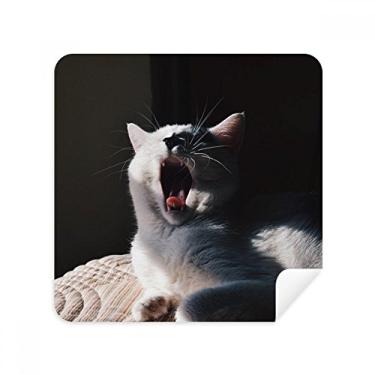 Imagem de Animal Yawn Cat Photograph Shoot Glasses Pano Limpador de Tela Tecido Camurça Pacote com 2