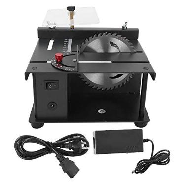 Imagem de Serra de esquadria de composto deslizante, mini serra de mesa deslizante multifuncional, corte chanfrado (0-90 °), mesa extensível, 3000 rpm, profundidade de corte 35 mm, serra de esquadria de corte transversal, para corte versátil