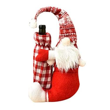 Imagem de Gnomes de Natal Ficheira de Vinho Ficheira de Mano Ficheira de Gnomes de Toma Suécia - Bolsas de Vinho Ficheira de Cotono Ficheira de Cotono Ficheira Ficheira para Festas Xmas Ano Novo Cena Taxa de Decoração