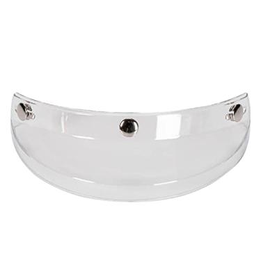 Imagem de Qudai Viseira universal de 3 botões de encaixe para motocicletas flip-up para baixo capacete aberto protetor contra vento