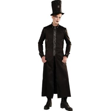 Imagem de Rubie's Costume Bloodline Jaqueta longa gótica masculina e chapéu, Conforme mostrado., XG