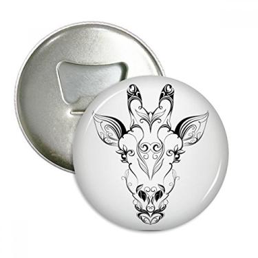 Imagem de Antílope tibetano Animal Retrato Abridor de garrafa redondo Ímã de refrigerador, 3 peças, presente