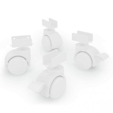 Imagem de Kit 4 Rodízio para Berço Qmovi Branco