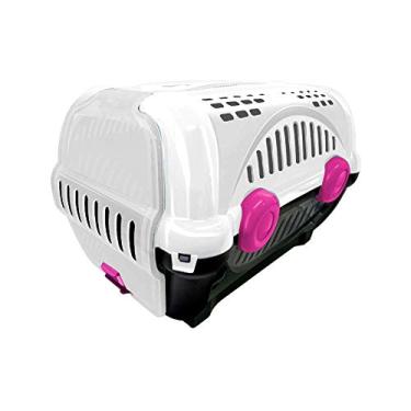 Imagem de Furacão Pet Luxo Caixa de Transporte, Branco/Rosa, 1