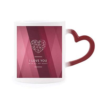Imagem de Caneca sensível ao calor Dia dos Namorados Love You Red Wine que muda de cor vermelha
