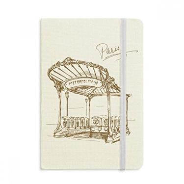 Imagem de Estação Metropolitain França Paris Landmark Caderno oficial de tecido capa dura diário clássico