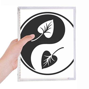 Imagem de Caderno Yin-yang Culture Customs Preto e Branco Folhas Soltas Diário Recarregável