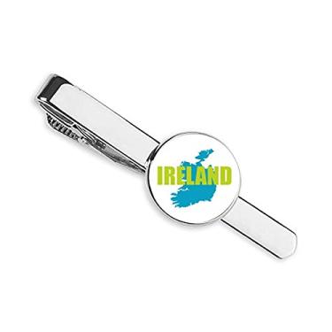 Imagem de Mapa da Irlanda Europeia Pastoral Gravata Clip Bar Presente Homem Empresarial