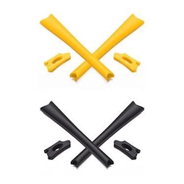 Imagem de Mryok Kits de substituição para fones de ouvido Oakley Flak Jacket/Flak Jacket XLJ/Flak Jacket óculos de sol ajuste asiático, Amarelo e preto
