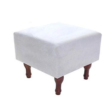 Imagem de Puff Banqueta com Espuma 40x40cm Quadrado Suede Decorativo Pés Madeira BF Colchões