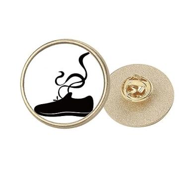Imagem de Sapato esportivo masculino preto padrão redondo metal dourado broche clipe, Medium, não aplicar